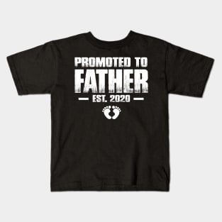 Promoted to Father 2020 Funny Father's Day Gift Ideas New Dad Kids T-Shirt